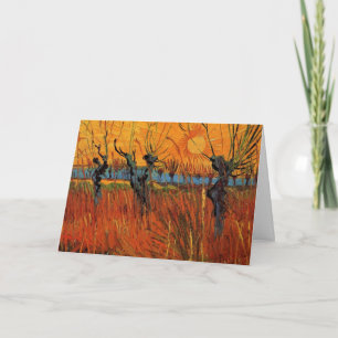 Carte Saules au coucher du soleil par Vincent van Gogh