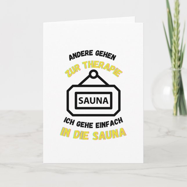 Carte Sauna Autres Aller À Thérapie Saunas (Devant)