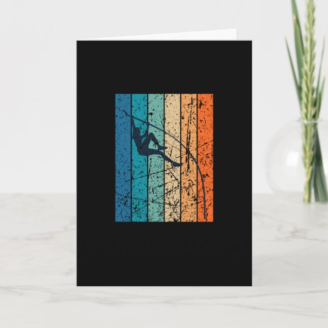 Carte Saut à la perche rétro (Devant)