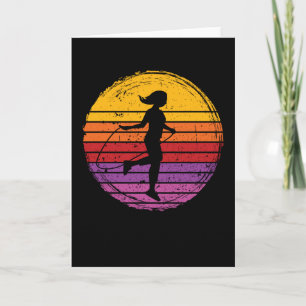 Carte Saut de corde Hopping Sport Saut Coucher de soleil