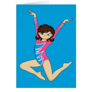 Carte sautante de gymnaste mignon