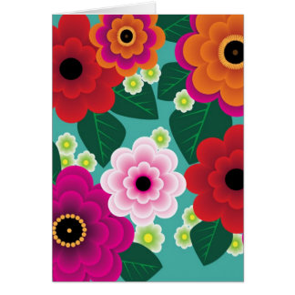 Carte sauvage de flower power d'enfant