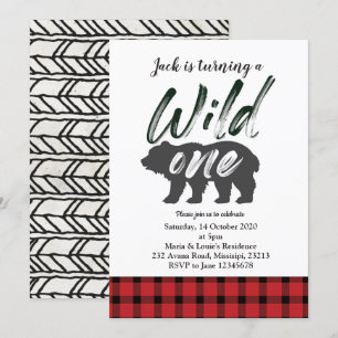 Carte sauvage d'invitation d'anniversaire de