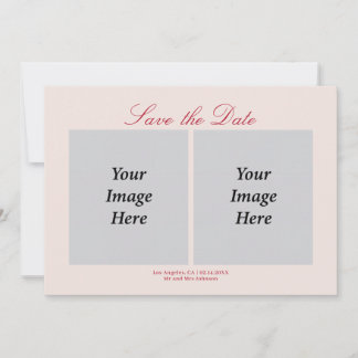 Carte Sauvegarder la date deux photos emplacement person