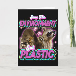 Carte Sauver L'environnement Manger Raton Laveur En Plas