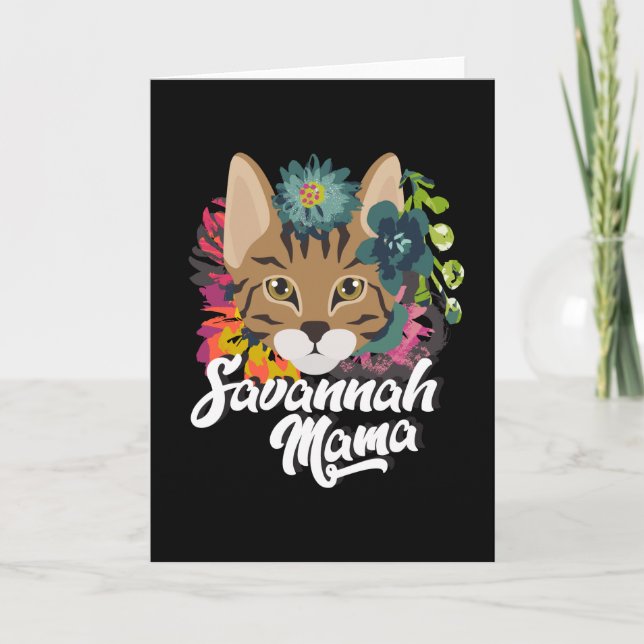 Carte Savannah Maman Savannah Chat Kitten (Devant)