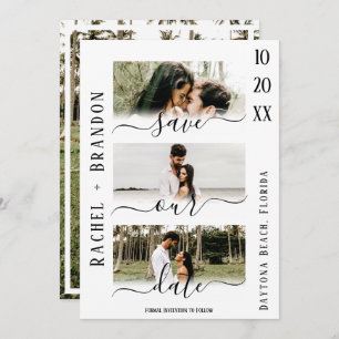 Carte Save Our Date Modern Photo Wedding Enregistrer la 
