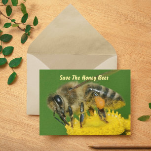 Carte Save the Bees Green
