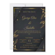 Carte "Save the Date" Élégante à Motifs Floraux No