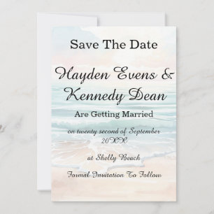 Carte "Save the Date" élégante pour un mariage sur