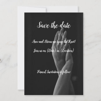 Carte "Save the Date" monochrome élégante