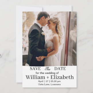 Carte "Save the Date" personnalisée avec photo