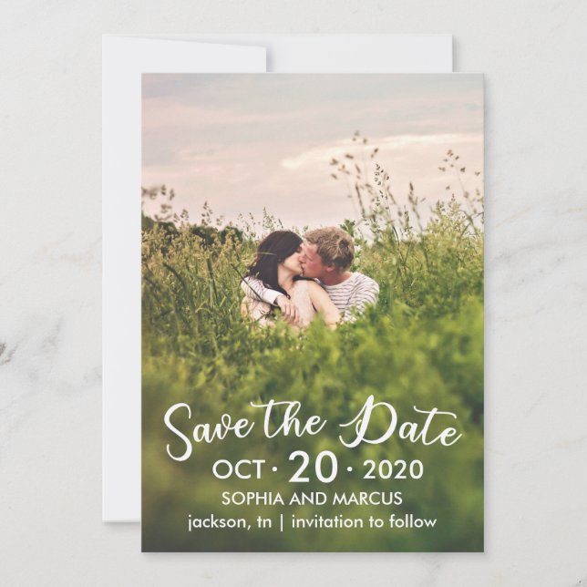Carte save the date simple (Devant)