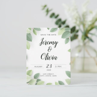Carte Save The Date Wedding Invite Simple 