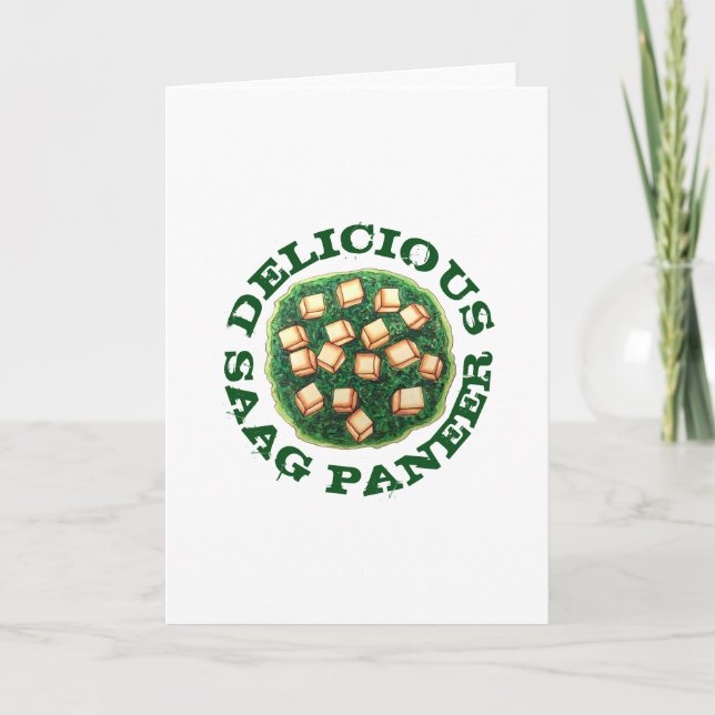 Carte Savoureux Saag Paneer Cuisine indienne végétarienn (Devant)