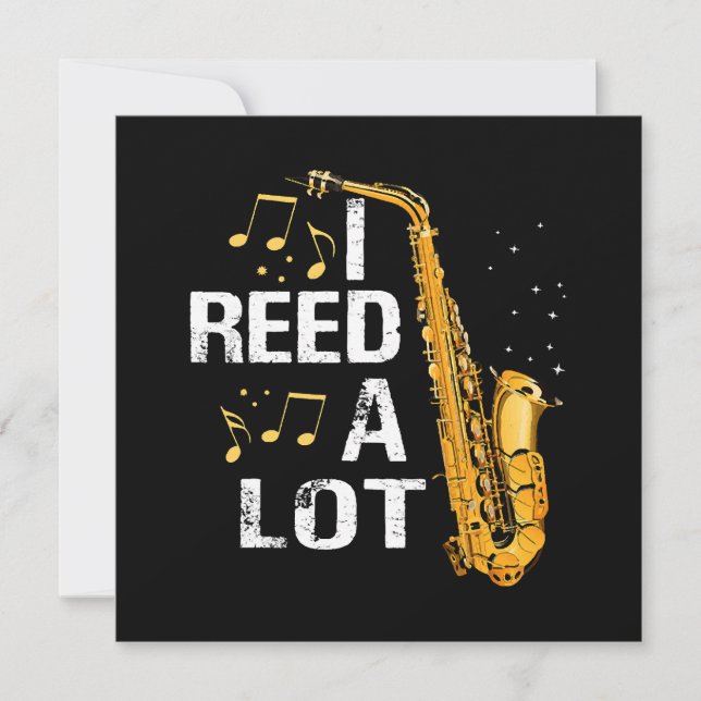 Carte Saxophone drôle (Devant)