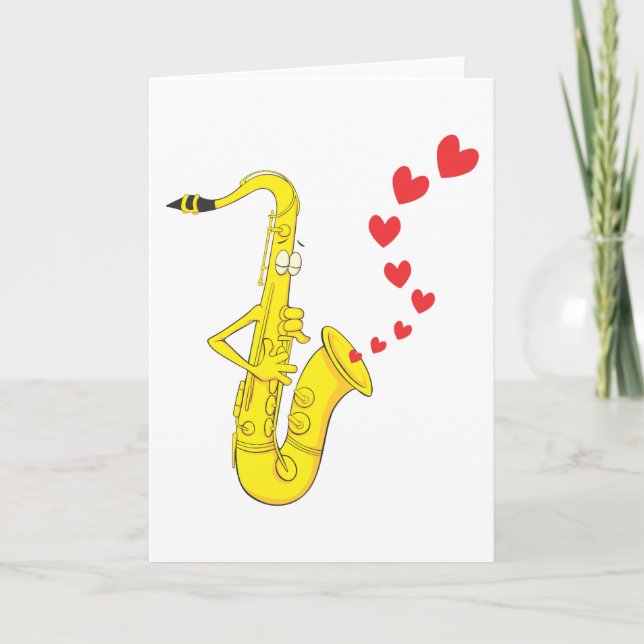 Carte Saxophone romantique (Devant)