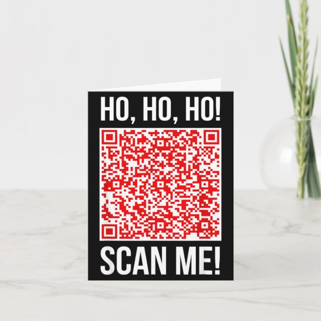 Carte Scan Me! Qr Scan Me Joke Funny Santa Merry Christm (Devant)