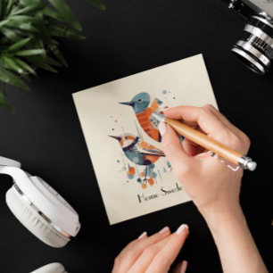 Carte Scandi Aviary Duet, personnalisé