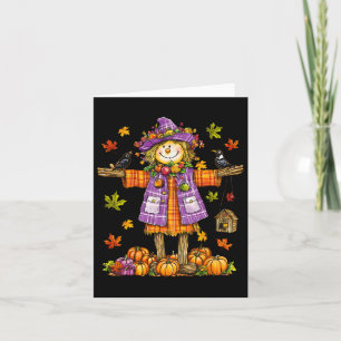 Carte Scarecrow Automne Saison Automne Citrouille Thanks