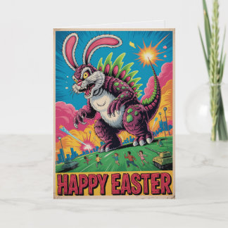 Carte Scary Easter Bunny Monster Movie Card