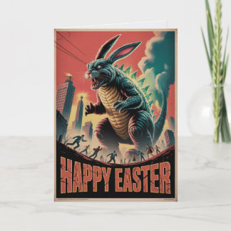 Carte Scary Easter Bunny Monster Movie Card