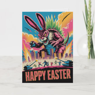 Carte Scary Easter Bunny Monster Movie Card