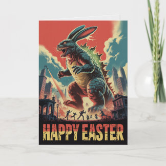 Carte Scary Easter Bunny Monster Movie Card