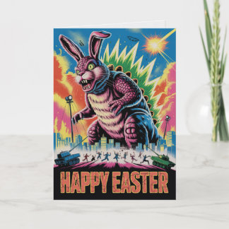 Carte Scary Easter Bunny Monster Movie Card