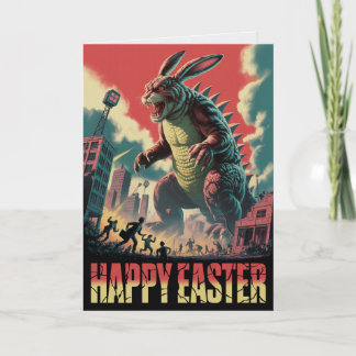 Carte Scary Easter Bunny Monster Movie Card