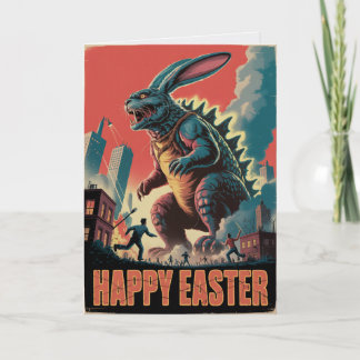 Carte Scary Easter Bunny Monster Movie Card
