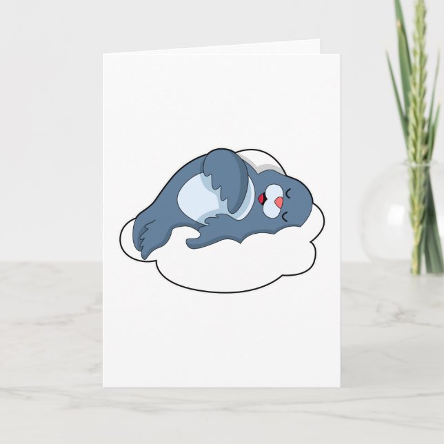Carte Sceau à dormir sur le nuage (Devant)