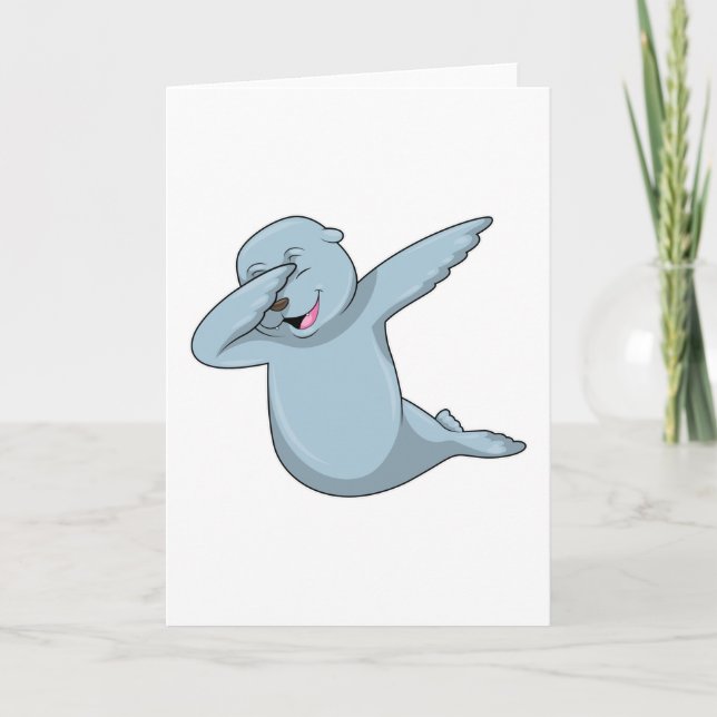 Carte Sceau à la danse hip hop Dab (Devant)