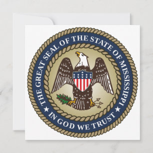 Carte Sceau du Mississippi (État des États-Unis)