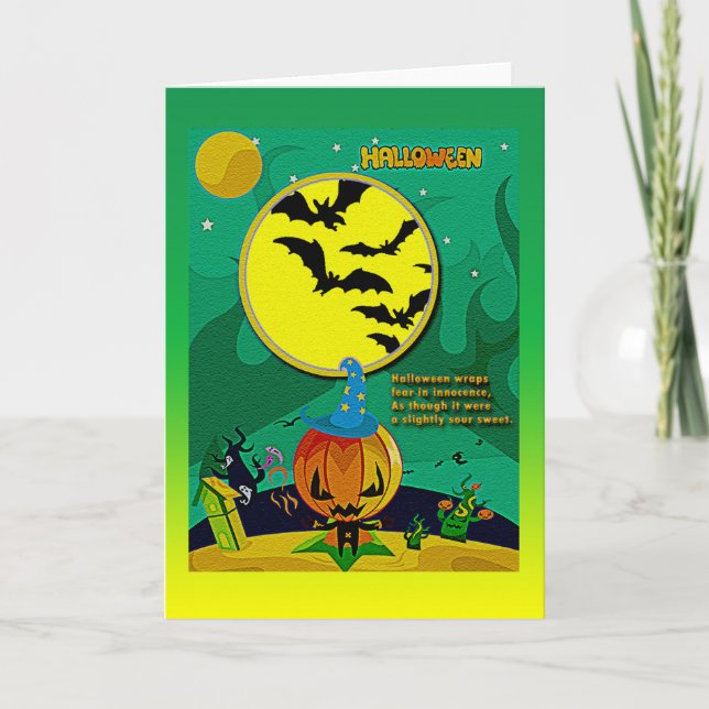 Carte Scène de l'Assistant de la Nuit d'Halloween Jack o (Devant)