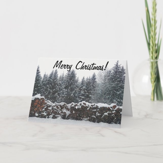 Carte Scène de neige Noël (Devant)
