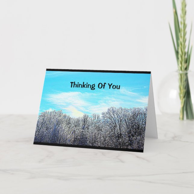 Carte Scène d'hiver pensant à vous (Devant)