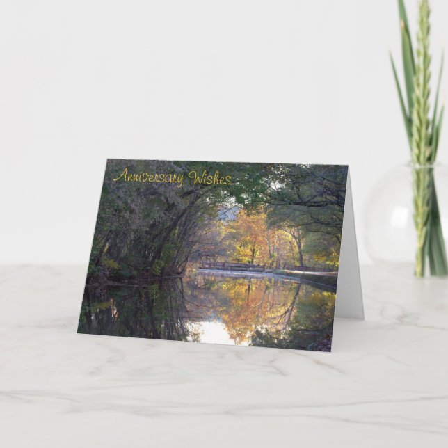 Carte Scène du canal C&O pour l'anniversaire de mariage (Devant)