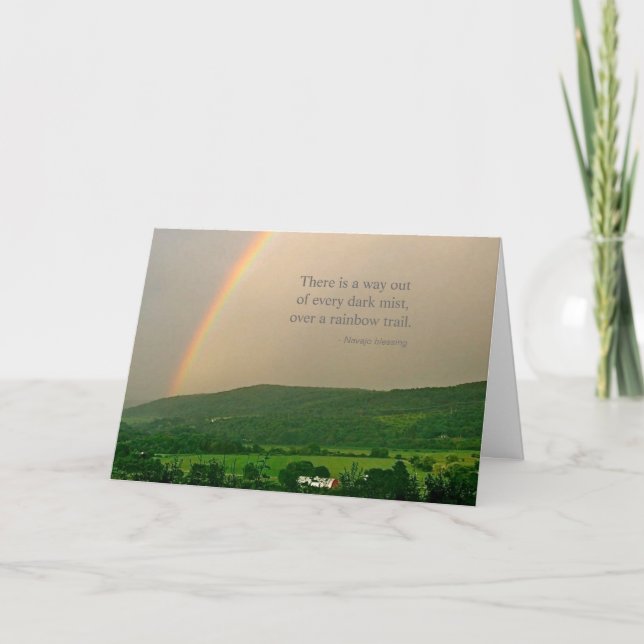 Carte Scene en arc-en-ciel inspirant (Devant)