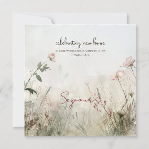 Carte Scène rêvée de fleurs de printemps