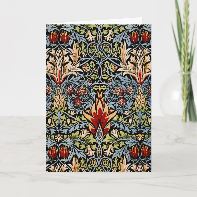 Carte Schéma floral William Morris Snakeshead (Devant)