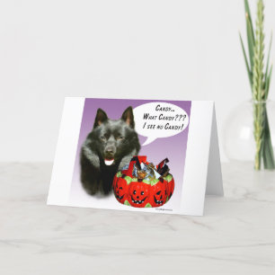 Carte Schipperke Halloween Candy