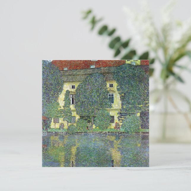 Carte Schloss Kammer sur l'Attersee III Par Gustav Klimt (Debout devant)