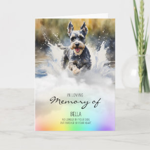 Carte Schnauzer aquarelle chien animal perte sympathie