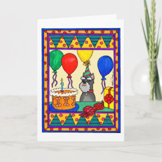 CARTE SCHNAUZER D'ANNIVERSAIRE