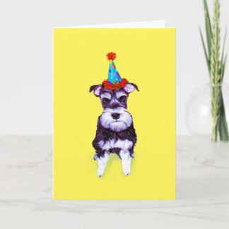 Carte Schnauzer d'anniversaire personnalisée