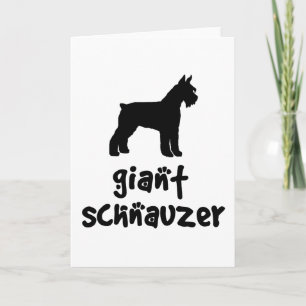 Carte Schnauzer Géant Avec Texte Cool