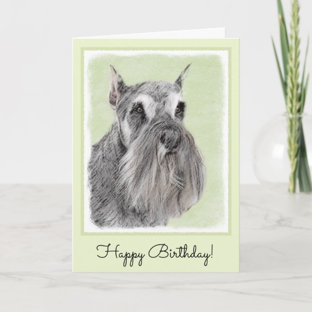 Carte Schnauzer (Giant, Standard) Peinture - Chien Art (Devant)