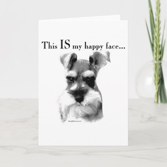 Carte Schnauzer Happy Face (Devant)