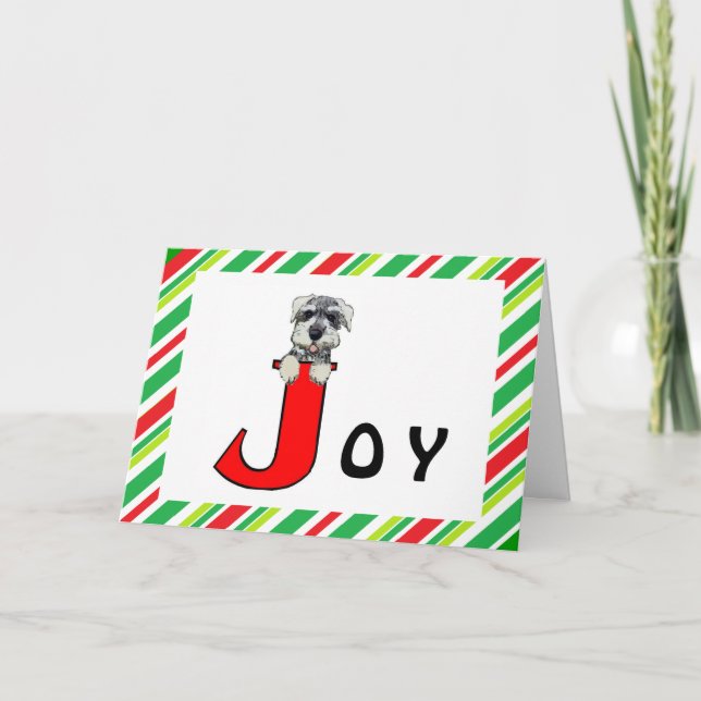 Carte Schnauzer Holiday Joy (Devant)